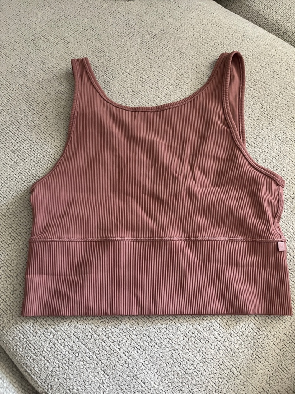 Lululemon Ribbed Mauve Crop Tank Top